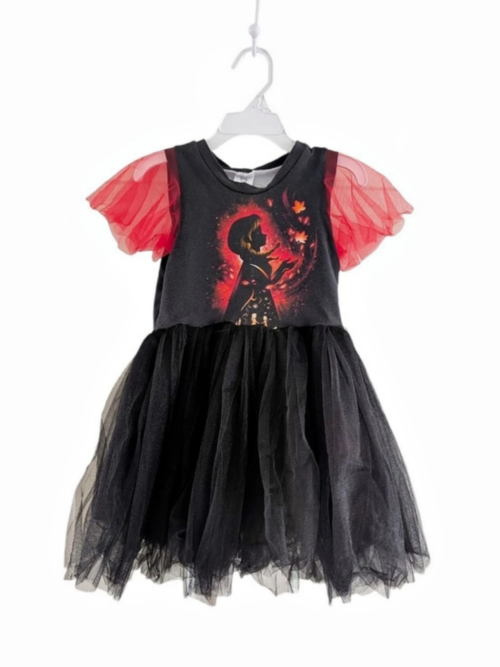 Anna Frozen Handmade Girls 3T Black & Red Tulle Dress Up Princess
